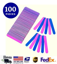 100Pcs Disposable Mini Nail Files -Double-Sided Manicure Tools with 100/240 Grit