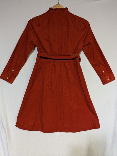 J Crew Shirtkleid Damen 0P Factory Rüschenkragen Cord Gürtel Shirtkleid Neu mit Etikett - Bild 7 von 10