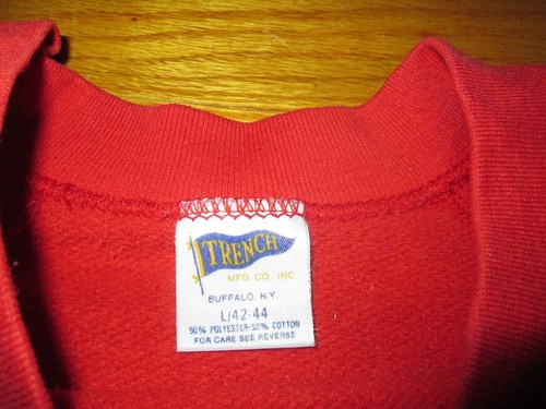 1980s Trench Tag Vtg Cincinnati Reds Crew Neck Raglan Sweatshirt jersey L USA - Picture 5 of 6