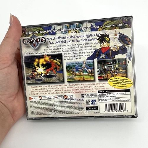 Grandia II (Sega Dreamcast, 2000) CIB w Manual & Registration - Picture 11 of 11