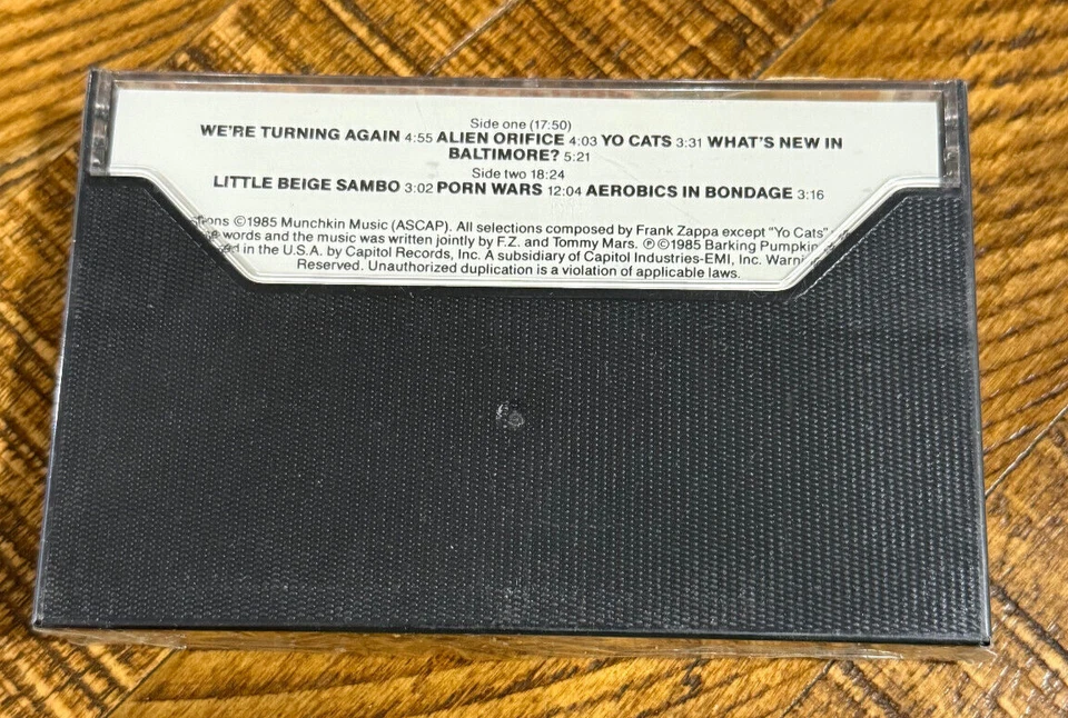 Frank Zappa Meets the Mothers of Prevention (Cassette Tape, 1985) SEALED - Image 2 of 3