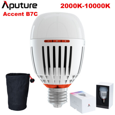 Aputure Accent B7C 7W RGBWW LED Smart Bulb Light 2000K-10000K Adjustable & App