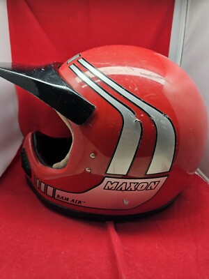 Vintage Red Maxon Ram Air Helmet Size Large With Visor | eBay Vintage Red Maxon Ram Air Helmet Size Large With Visor | eBay
