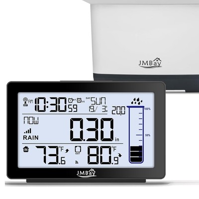 High Precision Wireless Rain Gauge with Programmable Alarms for Home Gardening