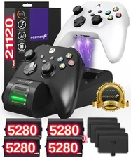 Fosmon Xbox Series X S One Controller Charging Dock Station w/ 4 Battery Pack