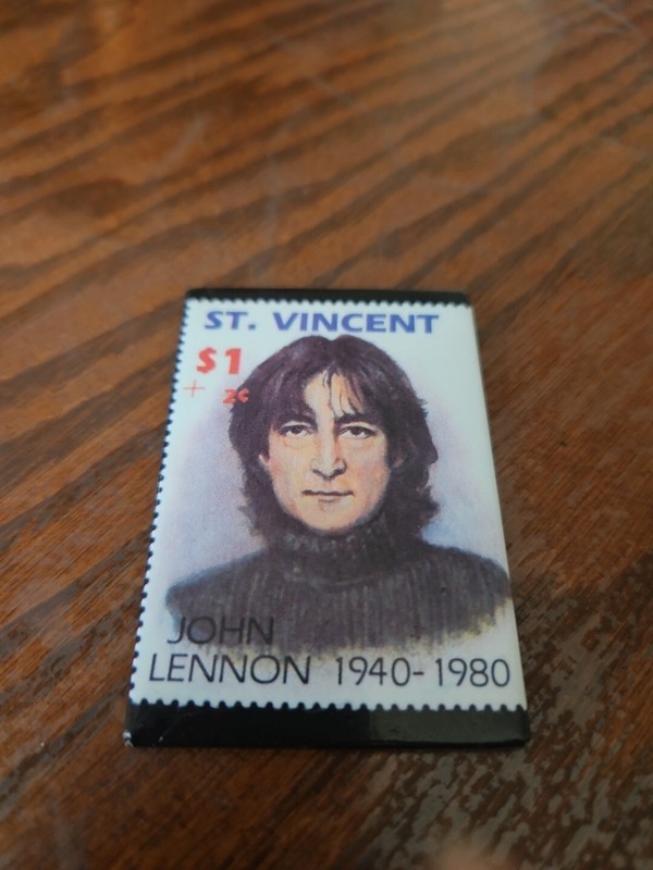 St. Vincent $1 John Lennon 1940-1980 Magnet, Rock N Roll Beatles Musician Singer