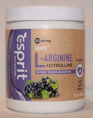 L Arginine Plus Citrulline Grape Esprit (3 Pack)  With L5 MTHF Methylfolate