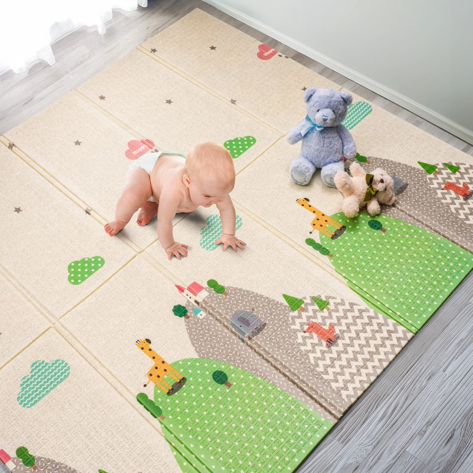 Sorbus Foldable Baby Play Mat, 78" Waterproof Kids Foam Mats with Travel Bag
Opens in a new window o