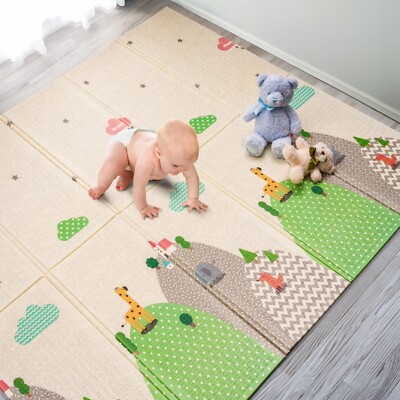 Sorbus Foldable Baby Play Mat, 78'' Waterproof Kids Foam Mats with Travel Bag