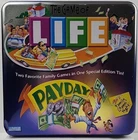New vintage 2002 Parker Brothers The Game of Life & Payday Combo Collector's Tin