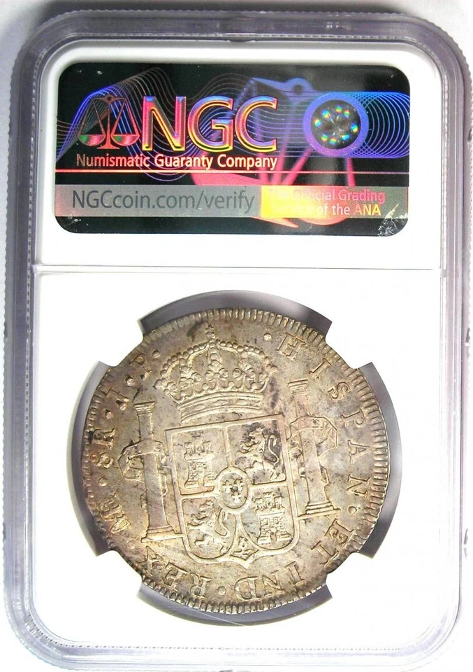 1806 Peru Charles IV 8 Reales Silver Coin 8R - NGC Uncirculated Detail (UNC MS) - Image 3 of 4