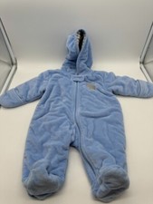 Carter's Child of Mine Boys Infant Blue Snowsuit Elephant Design Size 0-3 Mos