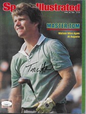 TOM WATSON SIGNED SPORTS ILLUSTRATED MASTERS US OPEN APRIL 20, 1981 JSA COA