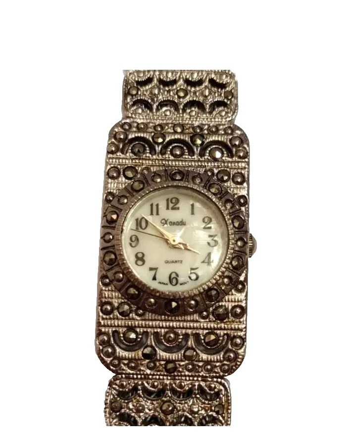 Caja de plata de Cuarzo Xanadu Relojes de pulsera