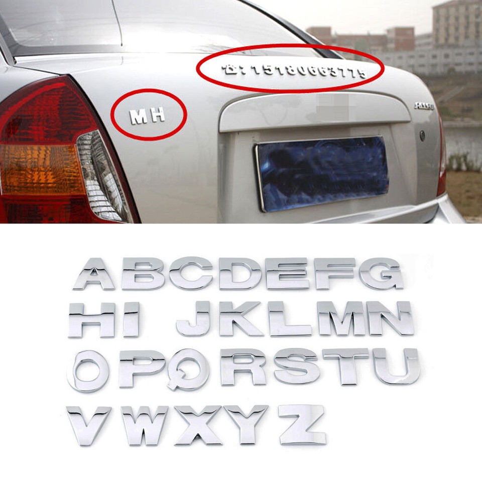 40PCS 3D Car Letters & Numbers – ABS Decals For Trunk, Door, Universal Fit - View #4