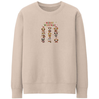 Christmas Sweatshirt For Adult Merry Woofmas Funny Her Xmas Jumper Day Racoon...