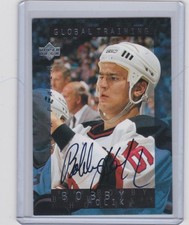 95-96 1995-95 BE A PLAYER BOBBY HOLIK GLOBAL TRAINING AUTOGRAPH S202 DEVILS