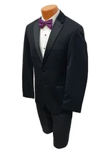 Men's Michael Kors Black Tuxedo with Pants Modern Slim Fit Size 41R 35W