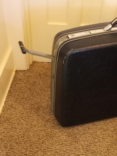 Vintage Samsonite Profile II Wheels &Pull Handle Blue Hard Case Luggage 27x21x9 - Picture 4 of 10