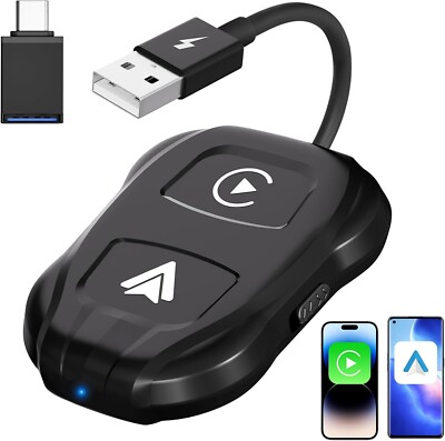 Wireless USB CarPlay Adapter Dongle For Android Auto Car Navigation Player Box
