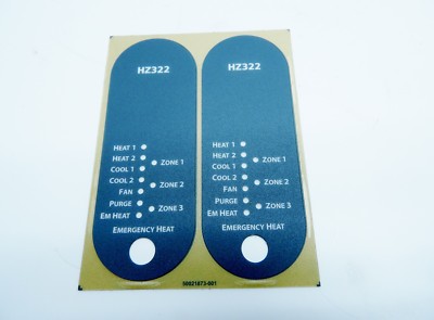 Replacement LABEL for Honeywell HZ322 3-Zone, 2-Stage Heat Control