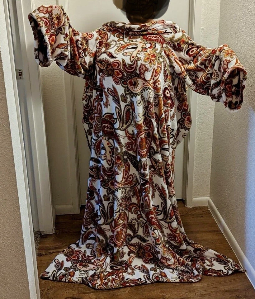 Manta Usable de Vellón con Mangas Bolsillo Vellón Cálida TV Manta Regalo Adultos Foto 2 de 3