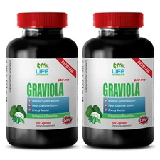 Soursop Fruit - GRAVIOLA (leaf powder) 650 mg Immune System Enhancement 2B