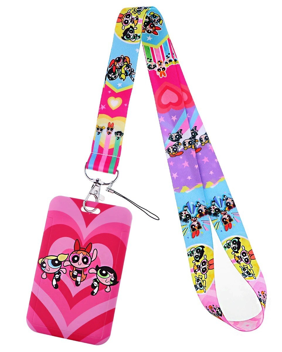 Powerpuff Girls Lanyard Keychain With ID Holder | eBay