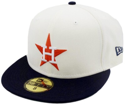 New Era Houston Astros Offwhite Navy Cooperstown Sidepatch 59fifty Limited Cap