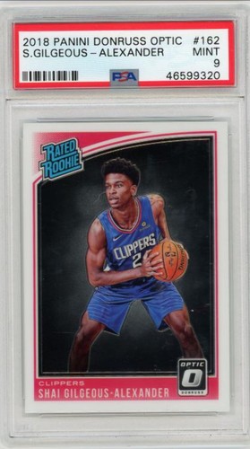 2018-19 Donruss Optic Shai Gilgeous-Alexander Rated Rookie #162 PSA 9 - 第 1/2 張圖片