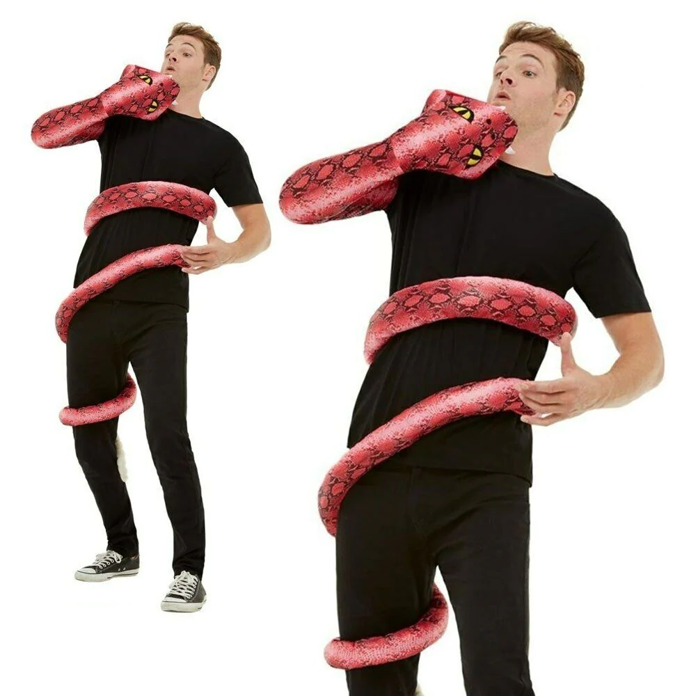 Anaconda Serpente Costume Avvolgente Serpente Adulti Costume + Pupazzo