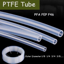 PTFE Tube Clear PFA FEP F46 Hose Pipe High Temp Resistance Inner Dia 1~10.1mm