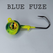 Big Eye Ball Jigs, 3pk , Fluke, Flounder, Striper, Rattle, Gulp jigs, Bluefish