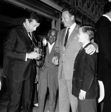 Director Fons Rademakers and young actor Reitze van der Linden at - Old Photo