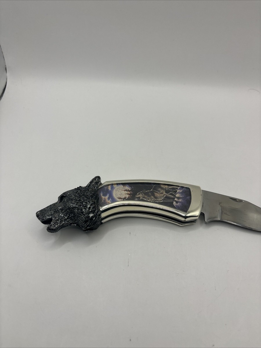 美品✨完売品【STEALTH STELL'A】VENETO-NAPOLEONE FRANKLIN MINT KNIFE HOWLING COYOTE WOLF COLLECTOR NICE (9045) | eBay