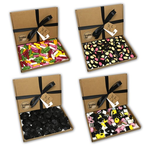 Liquorice Gift Box Personalised Sweets Allsorts Gums Twists Wheels Easter eBay