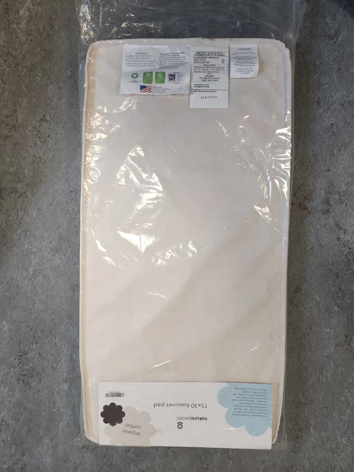 Organic Naturepedic Waterproof bassinet Pad 15x30. Read Description - Image 2 of 3