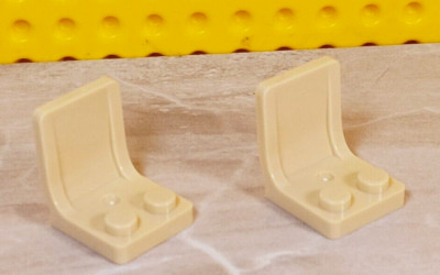 LEGO Tan Seat Truck TAN Lot of 2 Jump Seat Build Truck Semi hauling Van
