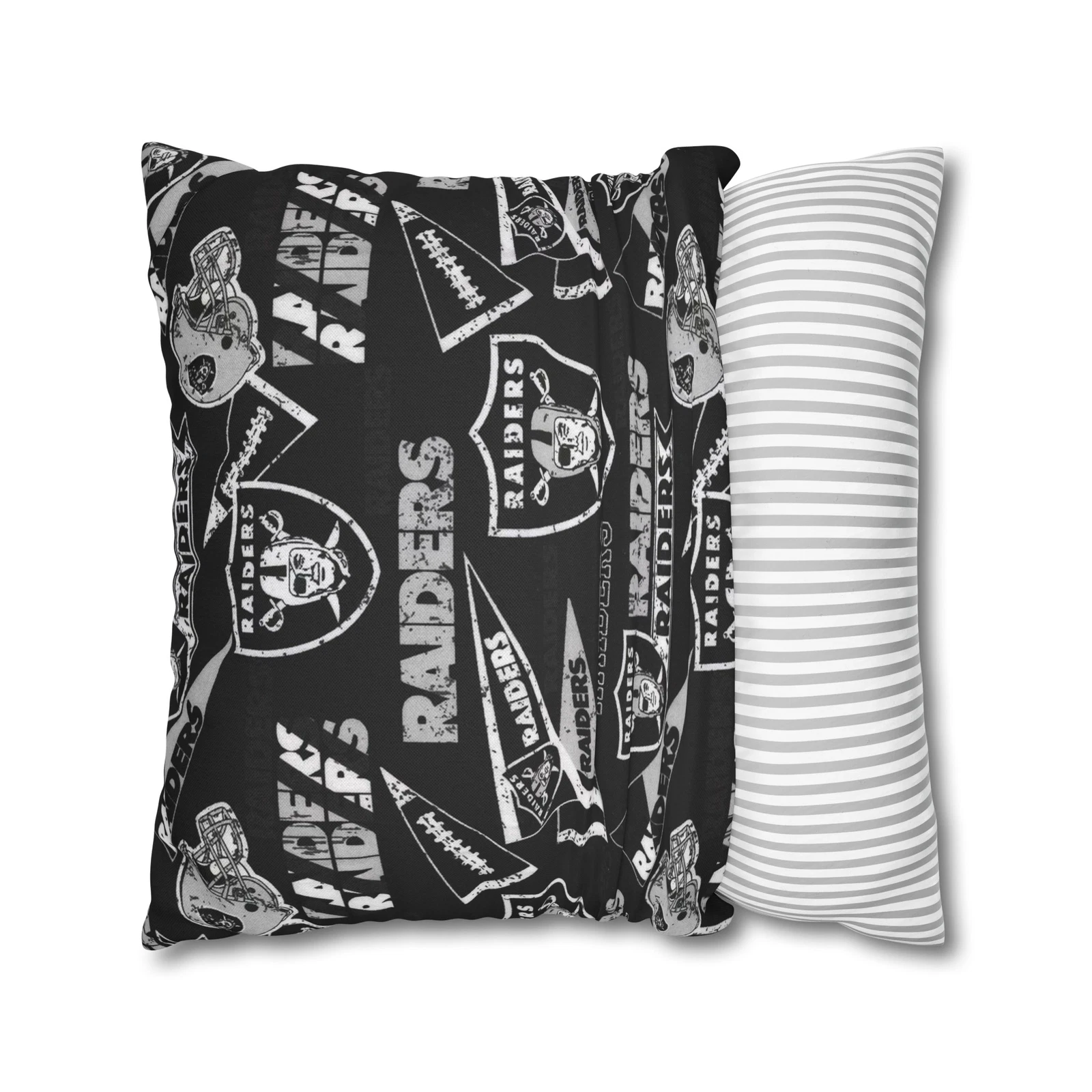 Las Vegas Raiders Spun Square Throw Pillow