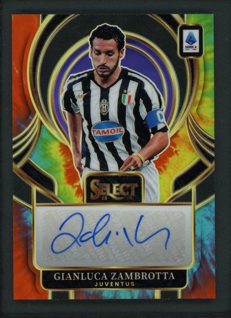 2025-26 GIANLUCA ZAMBROTTA 14/25 AUTO PANINI SELECT SERIE A TIE-DYE AUTOGRAPHS