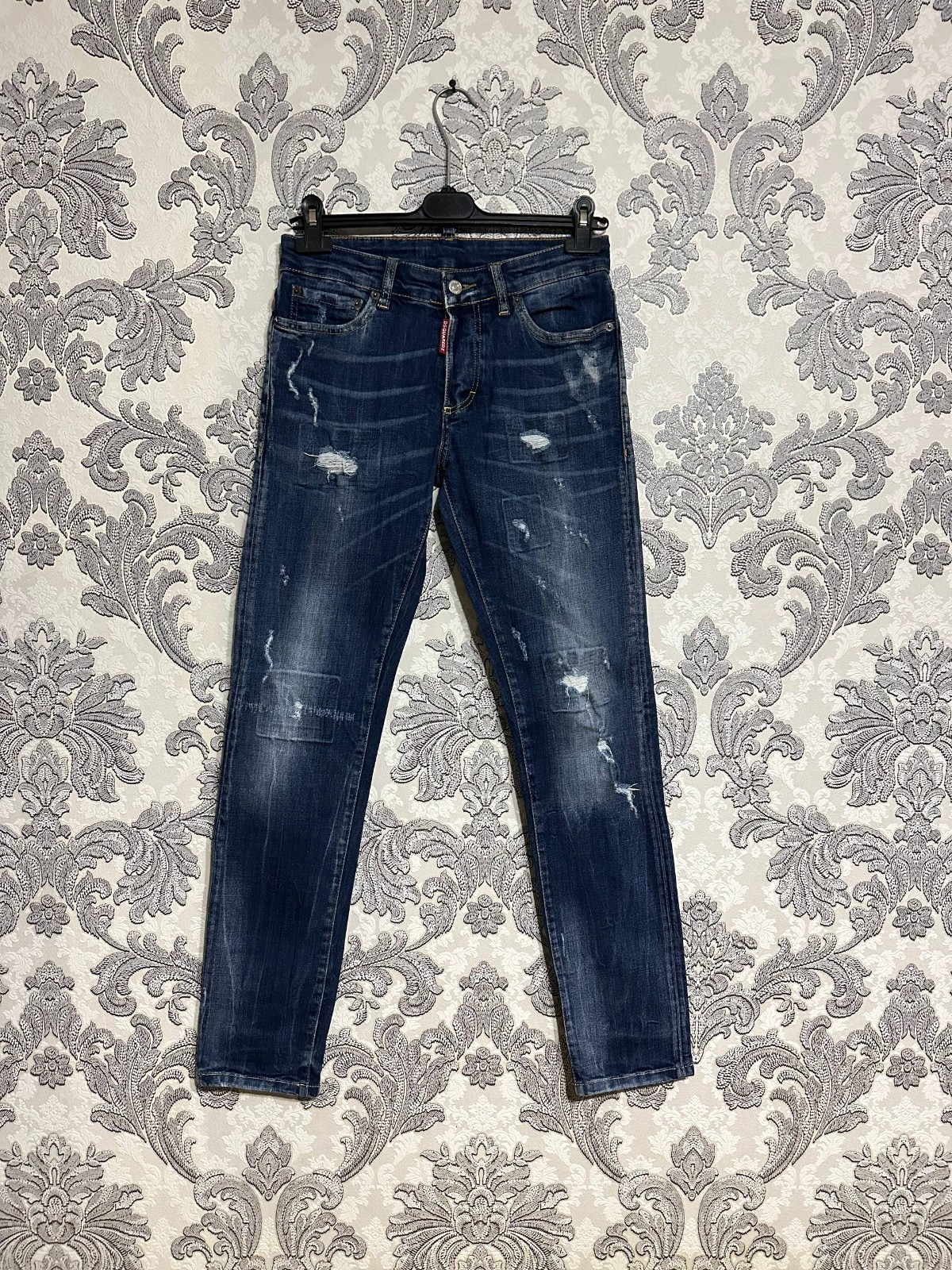 Dsquared2 Icon Jeans Mens Distressed Easy Slim Blue Denim Size 44