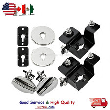 Fit For 69-72 Oldsmobile Cutlass 442 Chrome Hood Pin Lock Retainer Bracket Set Fit For 69-72 Oldsmobile Cutlass 442 Chrome Hood Pin Lock Retainer Bracket Set