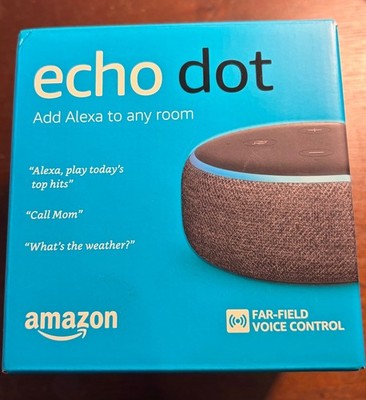 Amazon Echo Dot (3rd Generation) Alexa Smart Speaker -Charcoal Open Box - Unused