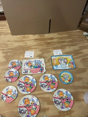 Vintage Tin Litho Ohio Art Tea Set 10 pc Set