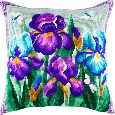 DIY Tapestry Pillow Kits, Needlepoint Cushion Embroidery Sets, Tent Stitch 16 in