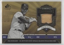 2006 SP Legendary Cuts Baseball Chronology Materials Maury Wills #BC-MW 0pr4