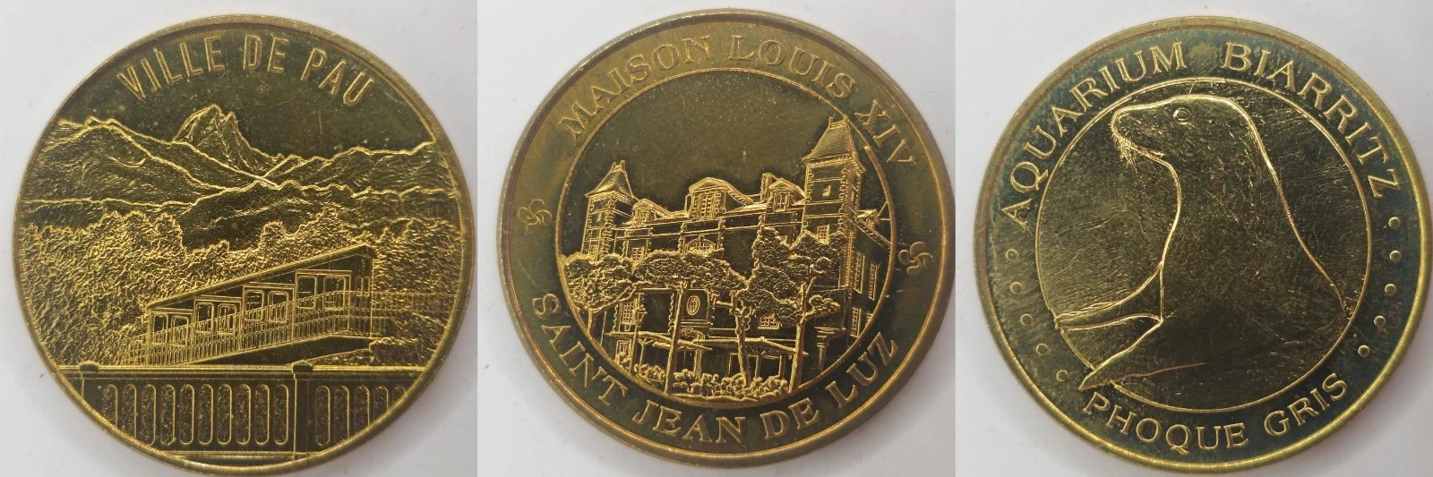 Pyrénées-Atlantiques 64 - Lot Jetons Touristiques Médailles Monnaie de Paris
