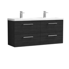 Balterley Level 1200mm Wall Hung 4 Drawer Vanity Unit with Double Basin