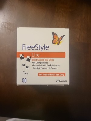 Freestyle Lite Blood Glucose Test Strips, 50 Count, 10/31/2026