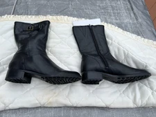 Womens Easy Spirit Black Izonas Buckle Boots Size 71/2 M 11"  NICE LOOK!